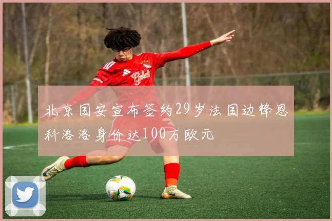 北京国安宣布签约29岁法国边锋恩科洛洛身价达100万欧元